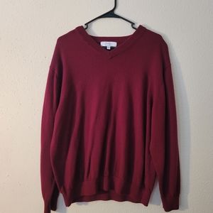 Mens Red V Neck Sweater